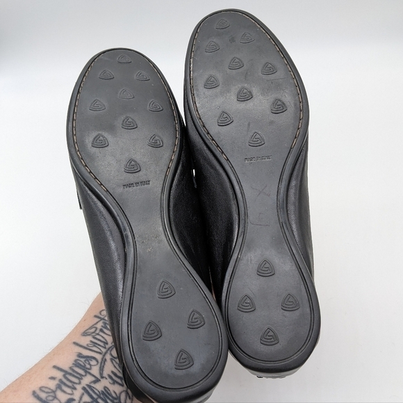 Agl Attilio Giusti Leombruni Black Leather Ballet Flat Driving Loafer 7.5 - Picture 9 of 12